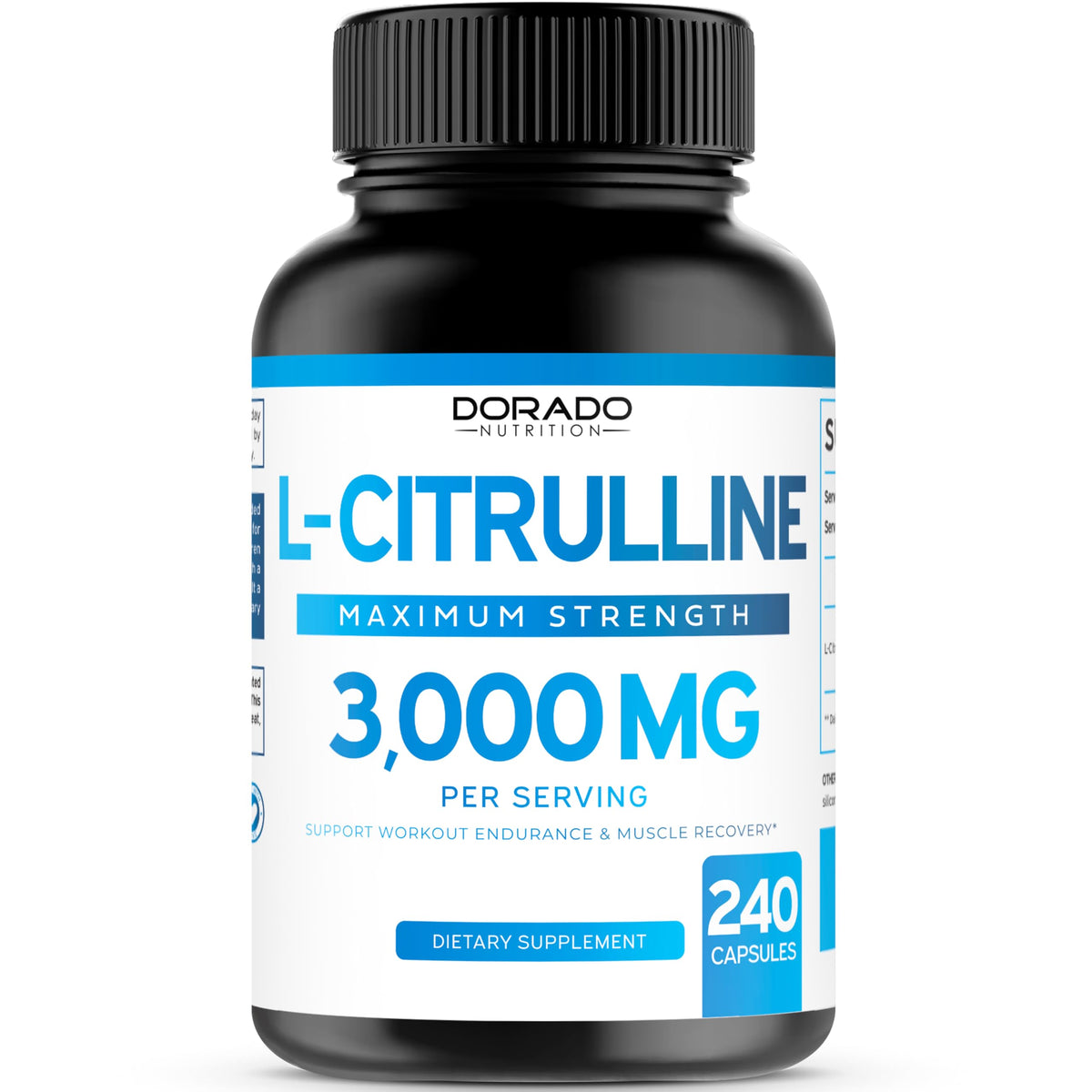 L Citrulline 3000mg & L Arginine Nitric Oxide Supplement 120 Count A2541