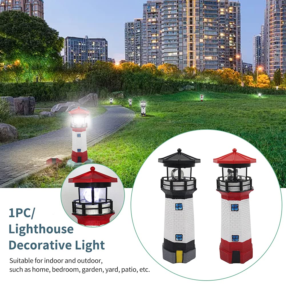 Solar Lighthouse Rotating Beacon Light P777