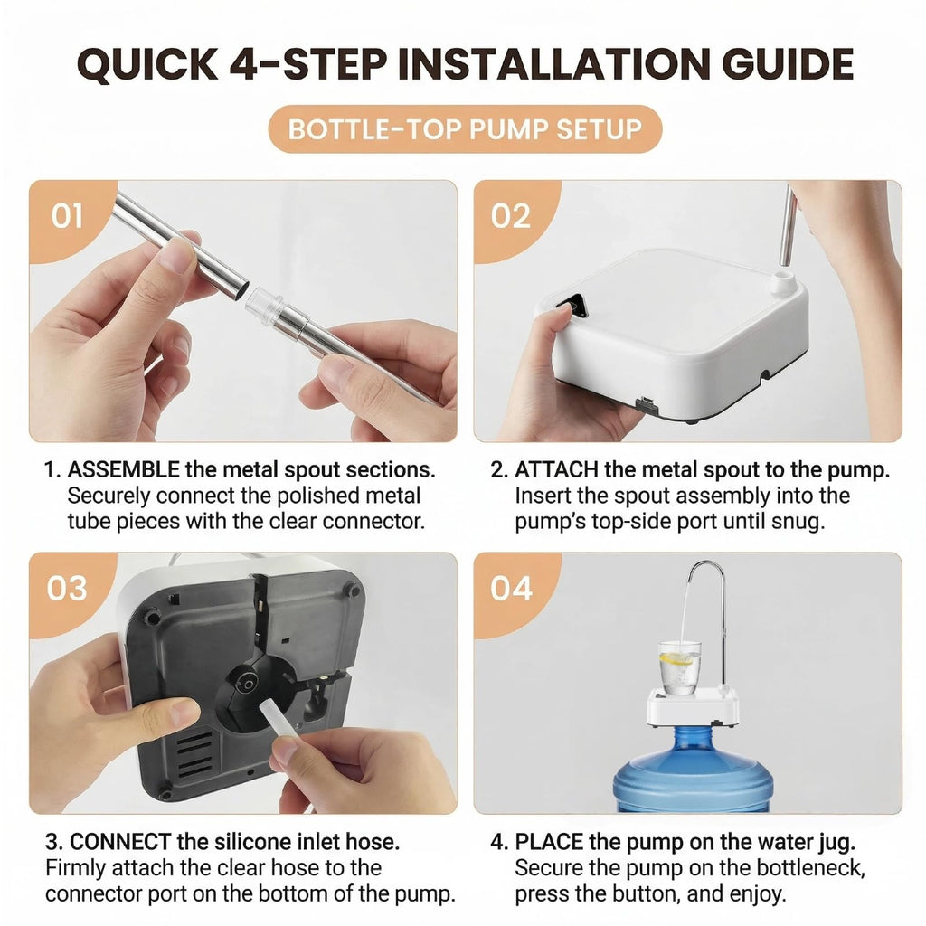 Electric Desktop Water Dispenser Pump for 5 Gallon Bottle E446712