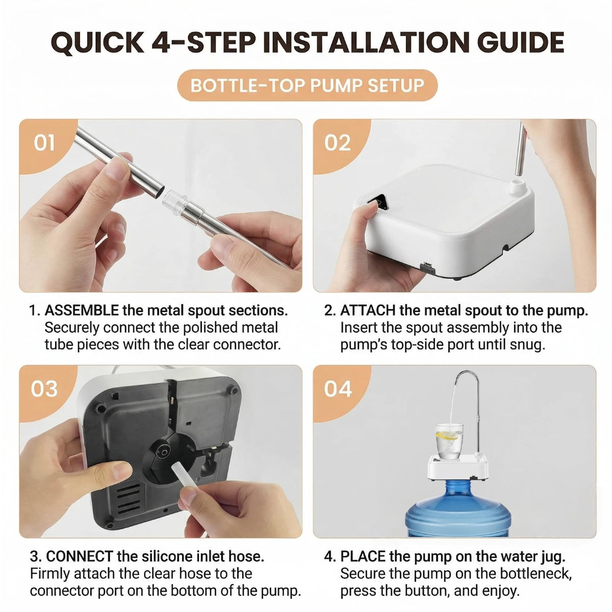 Electric Desktop Water Dispenser Pump for 5 Gallon Bottle E446712