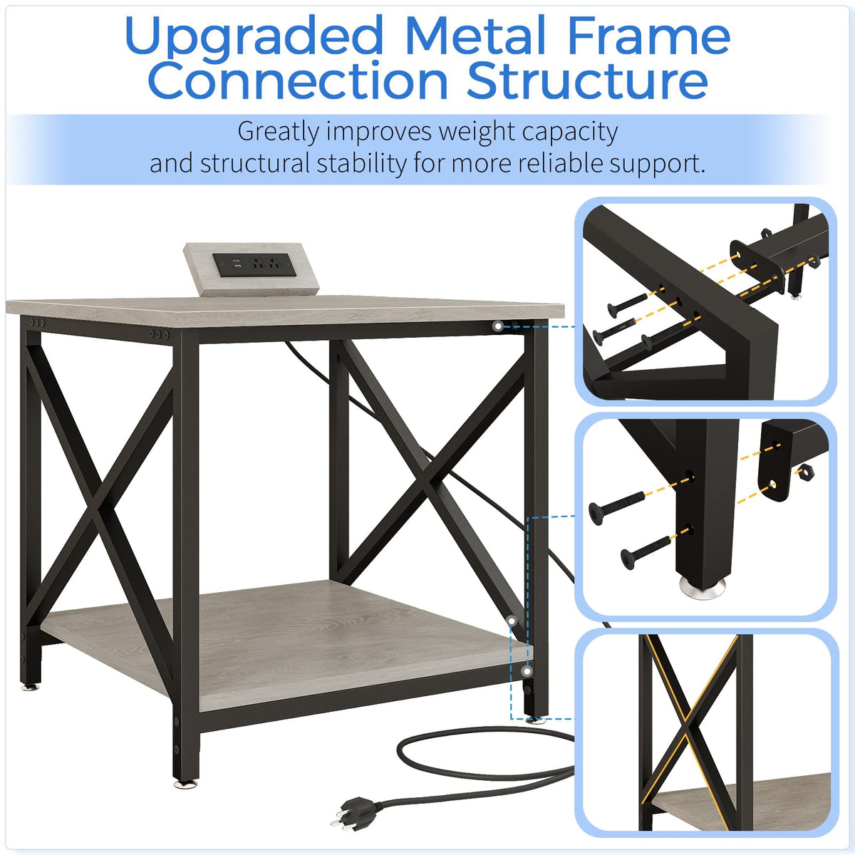 24"x23.6" Printer Stand with Power Outlet C49039