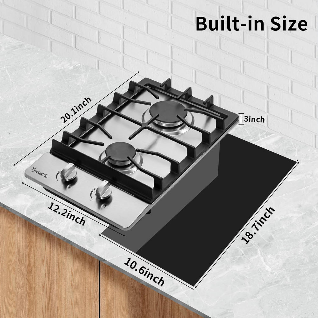 12 Inch 2 Burners Stainless Steel Gas Cooktop G696492