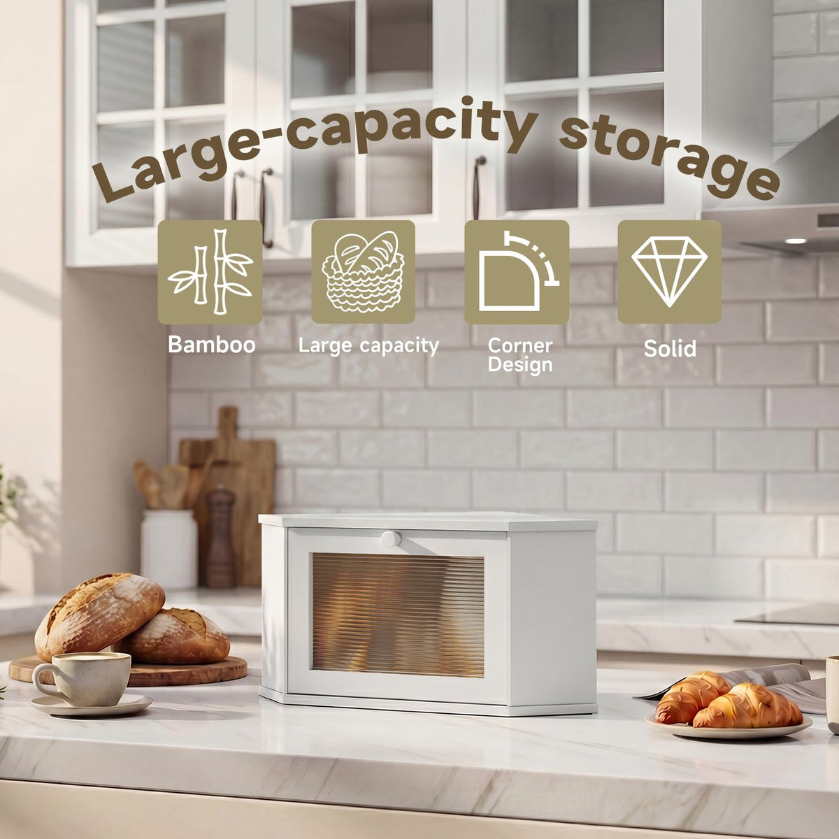 White Medium Bread Box R76921