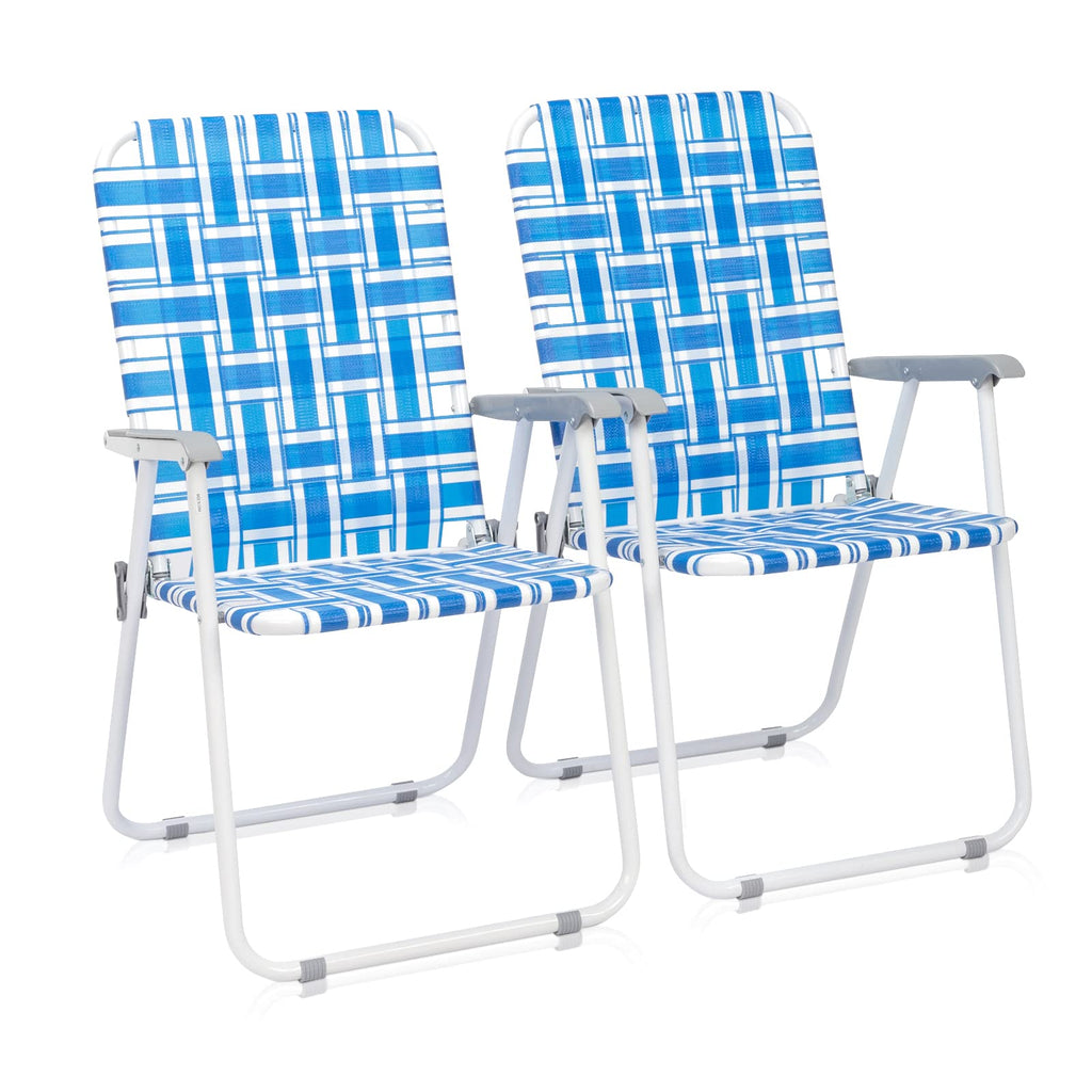 2 Pcs Webbed Folding Beach Chair P528