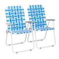 2 Pcs Webbed Folding Beach Chair P528