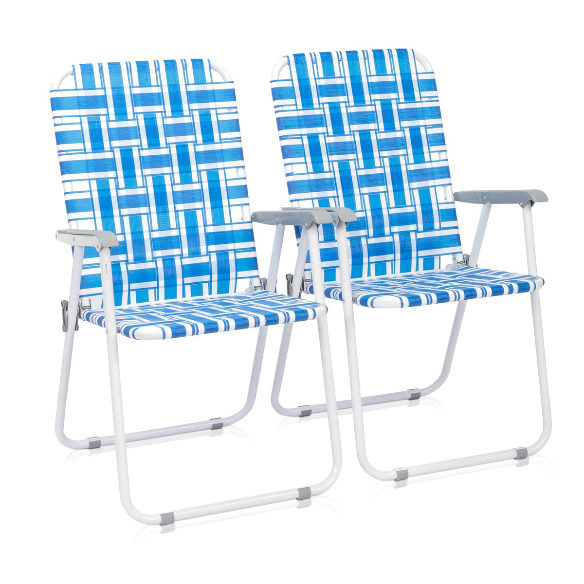 2 Pcs Webbed Folding Beach Chair P528