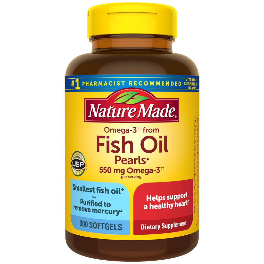 Omega 3 Fish Oil Supplements 550mg 300 Softgels O4559
