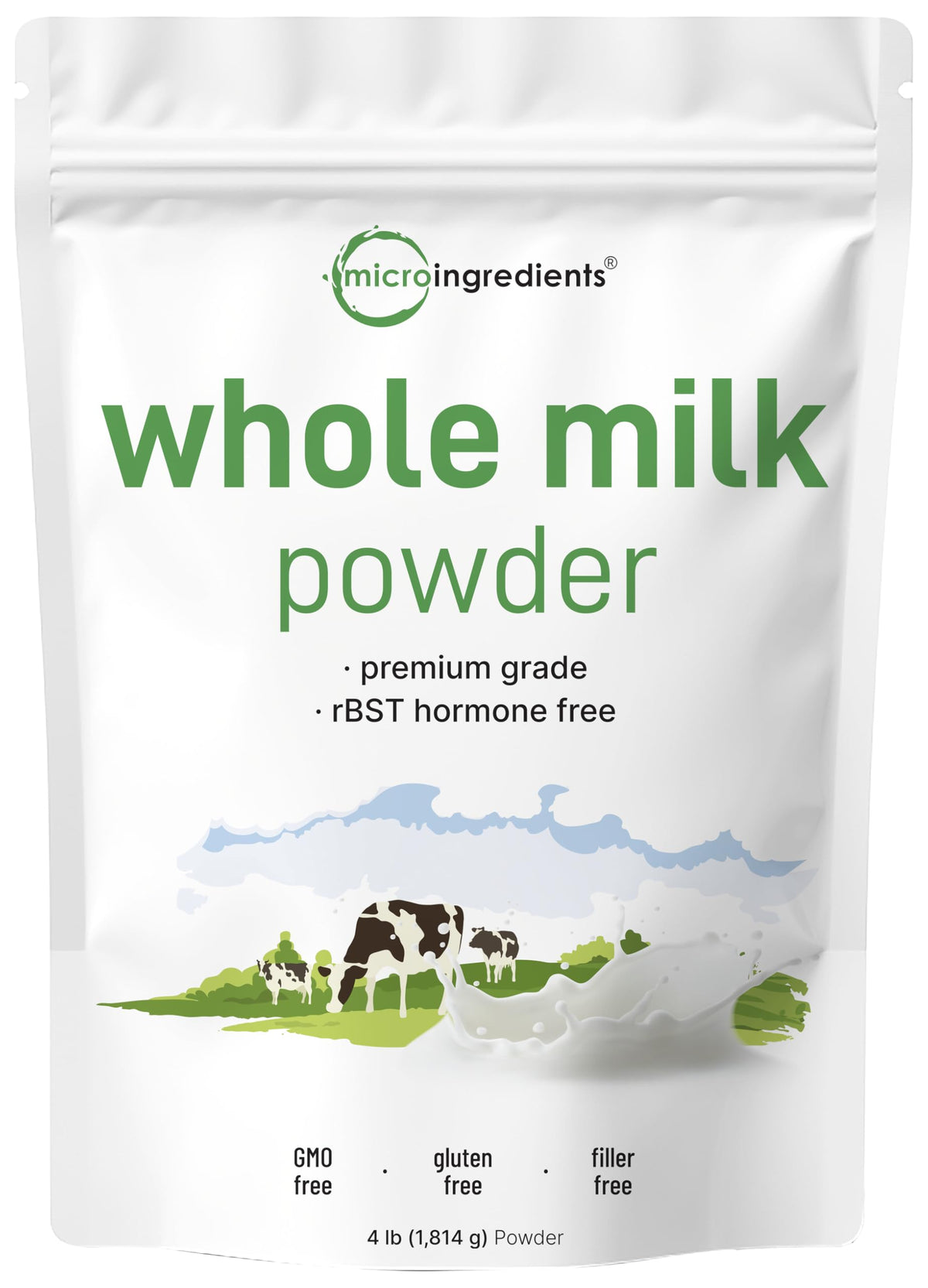 Whole Milk Powder 4 lb Pasture-Raised rBST-Free Non-GMO Gluten-Free T699