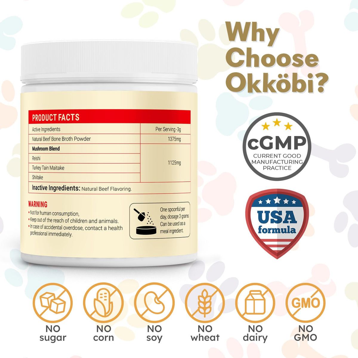 Beef Bone Broth Powder for Dogs J901