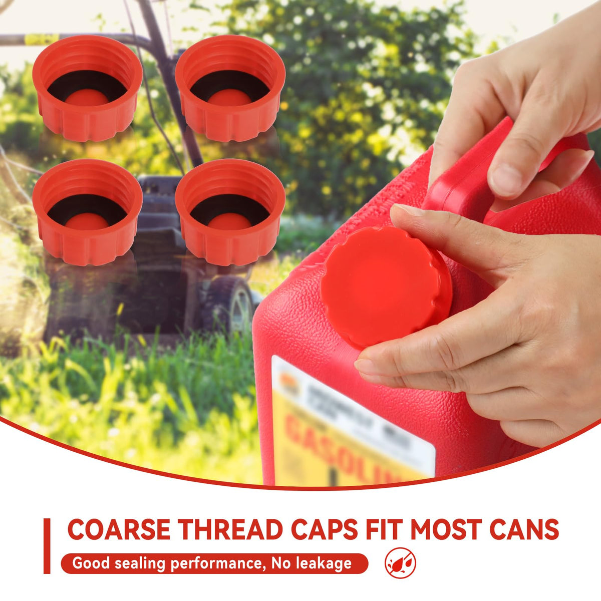 4 Pack 5 Gallon Gas Can Replacement Caps S67584