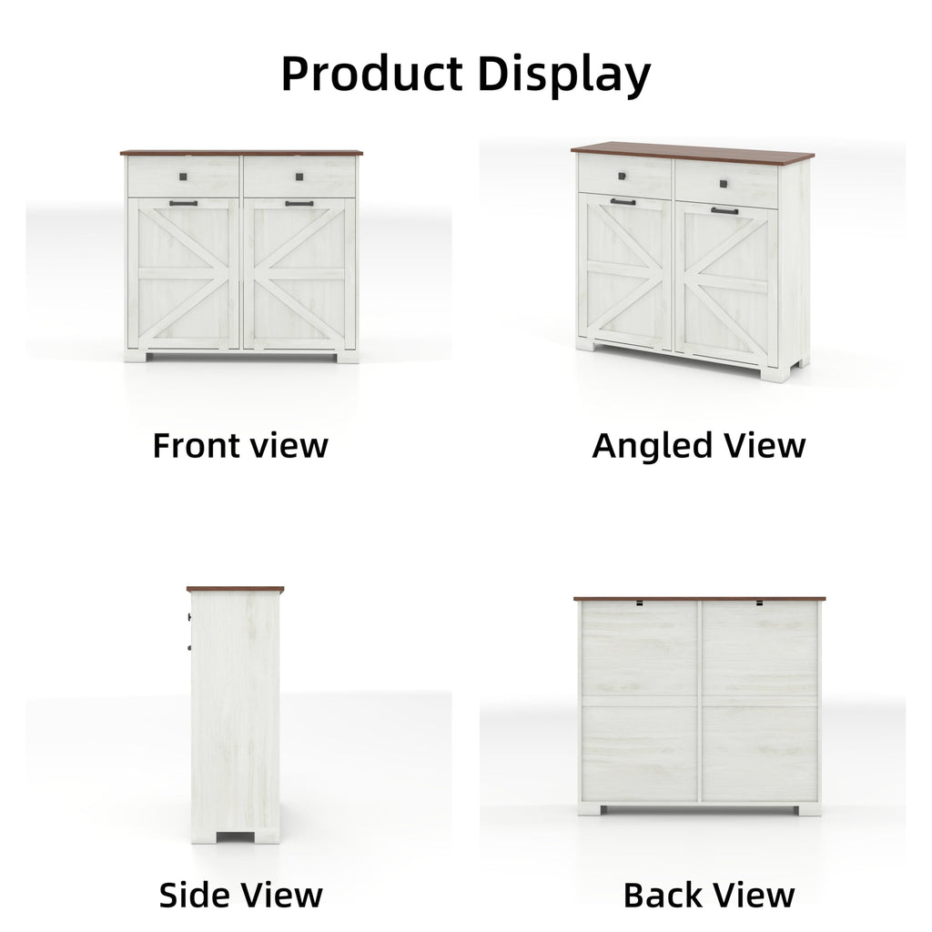 Double Tilt-Out Trash Cabinet for 2x10 Gallon Cans A825