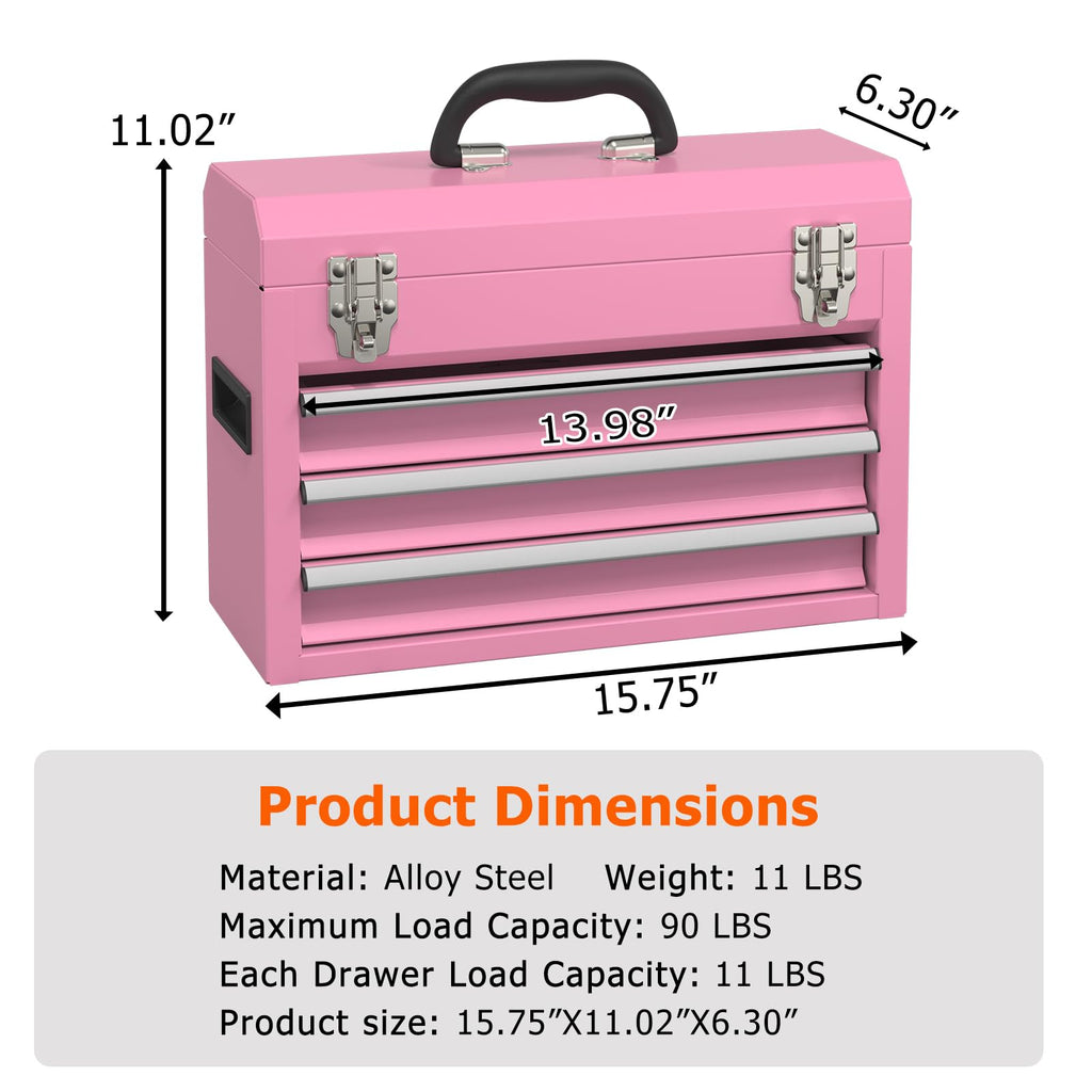 Portable Metal Tool Box with Drawers T5606