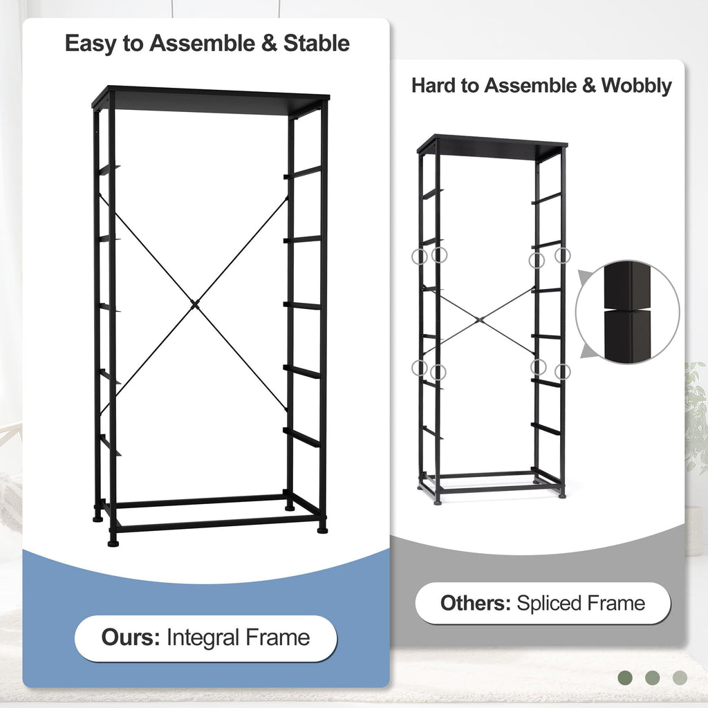 Black 6-Drawer Fabric Dresser T40316