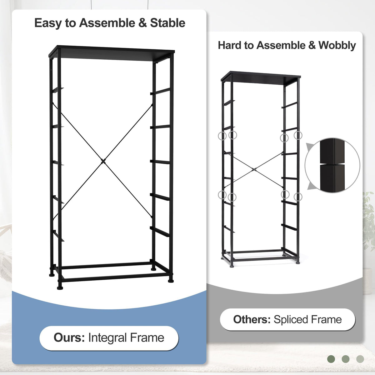 Black 6-Drawer Fabric Dresser T40316