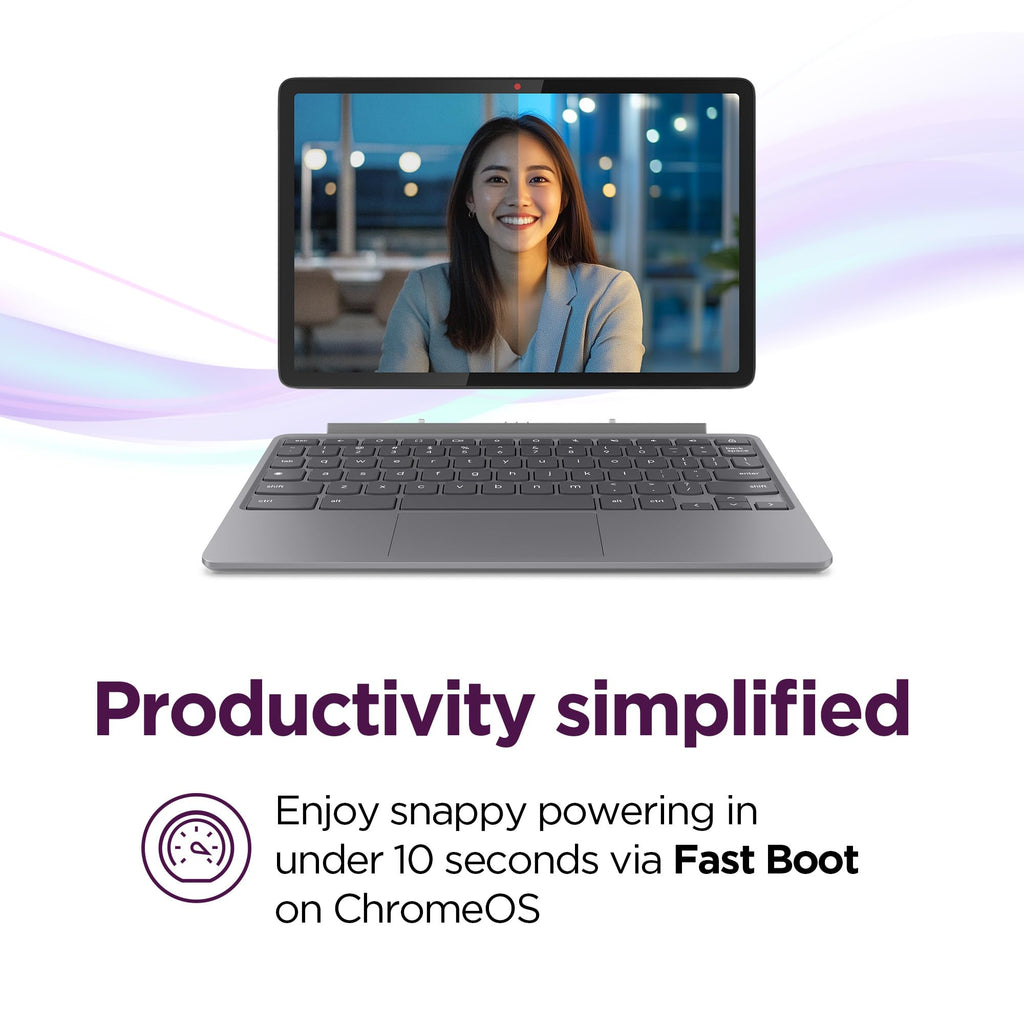 Convertible Laptop ChromeOS 10.95" WUXGA IPS Touch Display 4GB Memory 64GB Storage Luna Grey V173