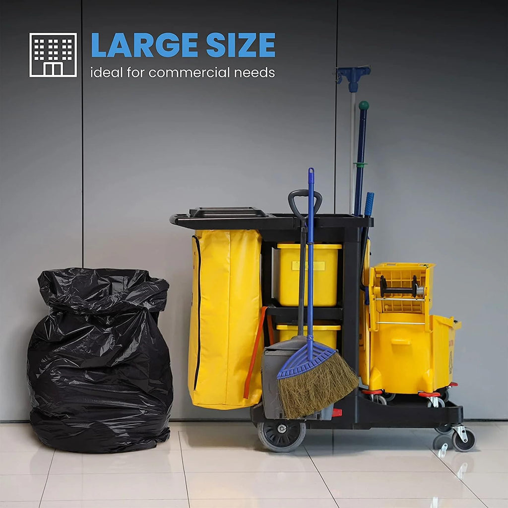 55 Gallon Heavy Duty Trash Bags, 50 Ct, Black, 1.2 Mil M9300