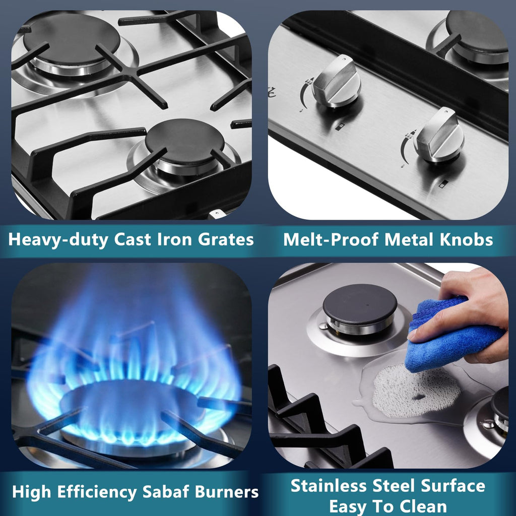 12 Inch 2 Burners Stainless Steel Gas Cooktop G696492
