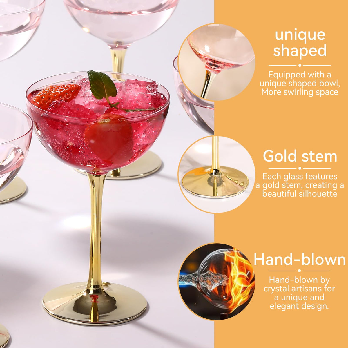 Pink Martini Glasses Set of 6 X20973