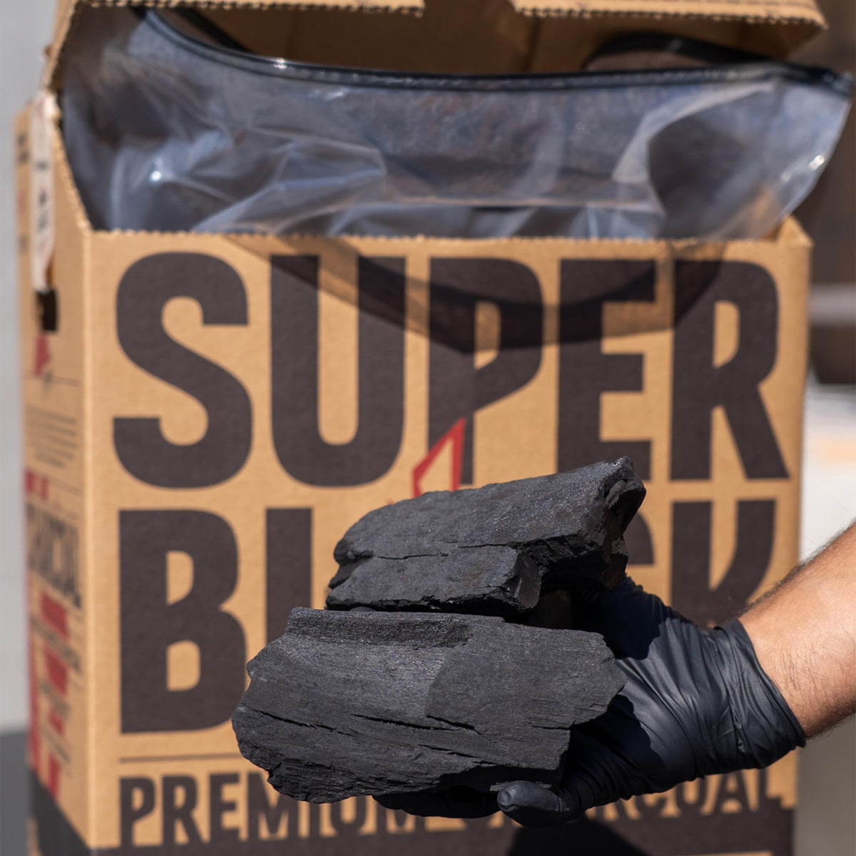 Charcoal, 100% Natural Quebracho Blanco Hardwood Lump, 17.6 Lbs L54947