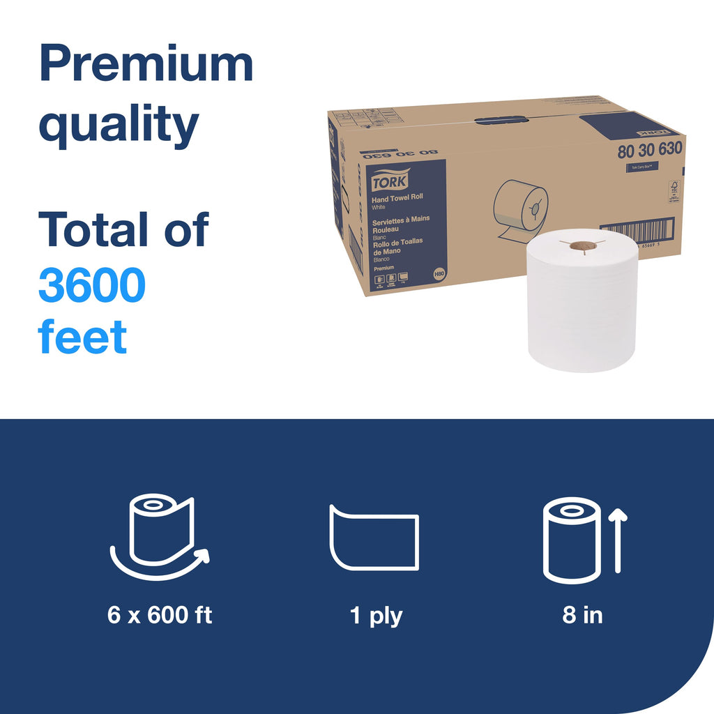 White Roll Hand Towel 6 Rolls V927930