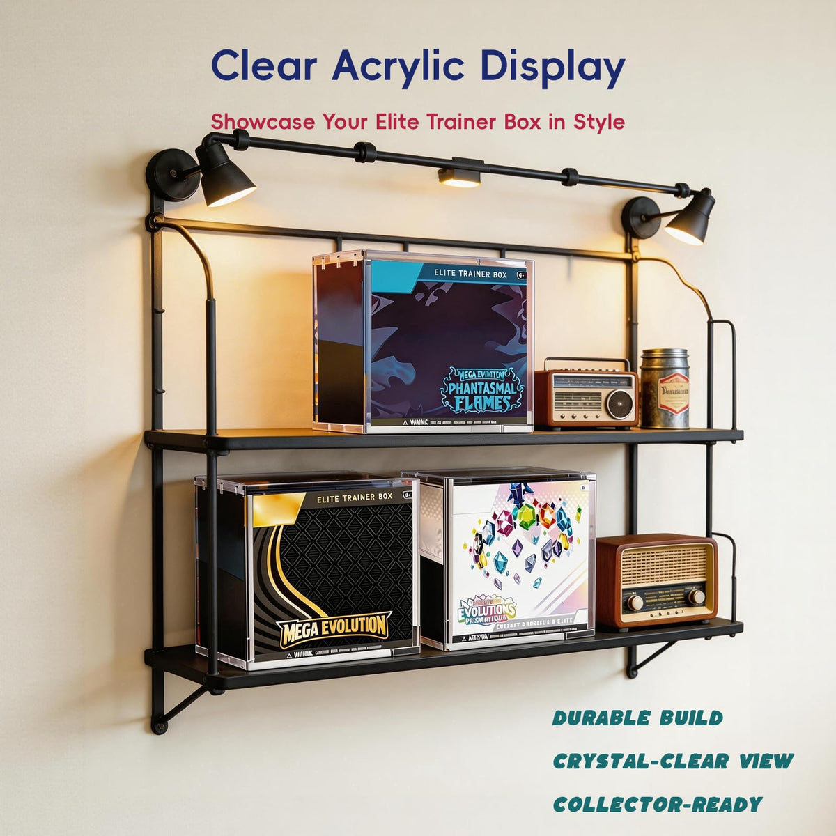 3 Pack Acrylic Case with Sliding Magnetic Lid L231095