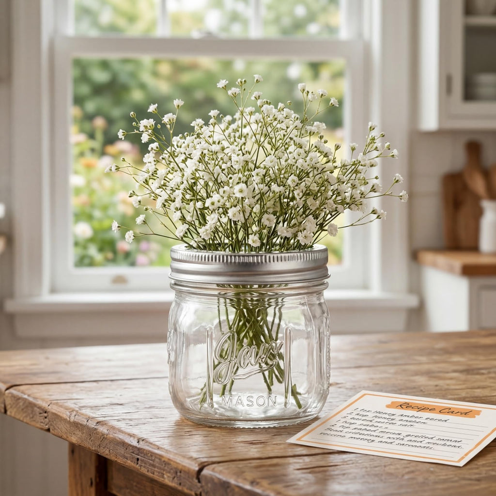 12 Pack 12 Oz Wide Mouth Airtight Glass Mason Jars P857