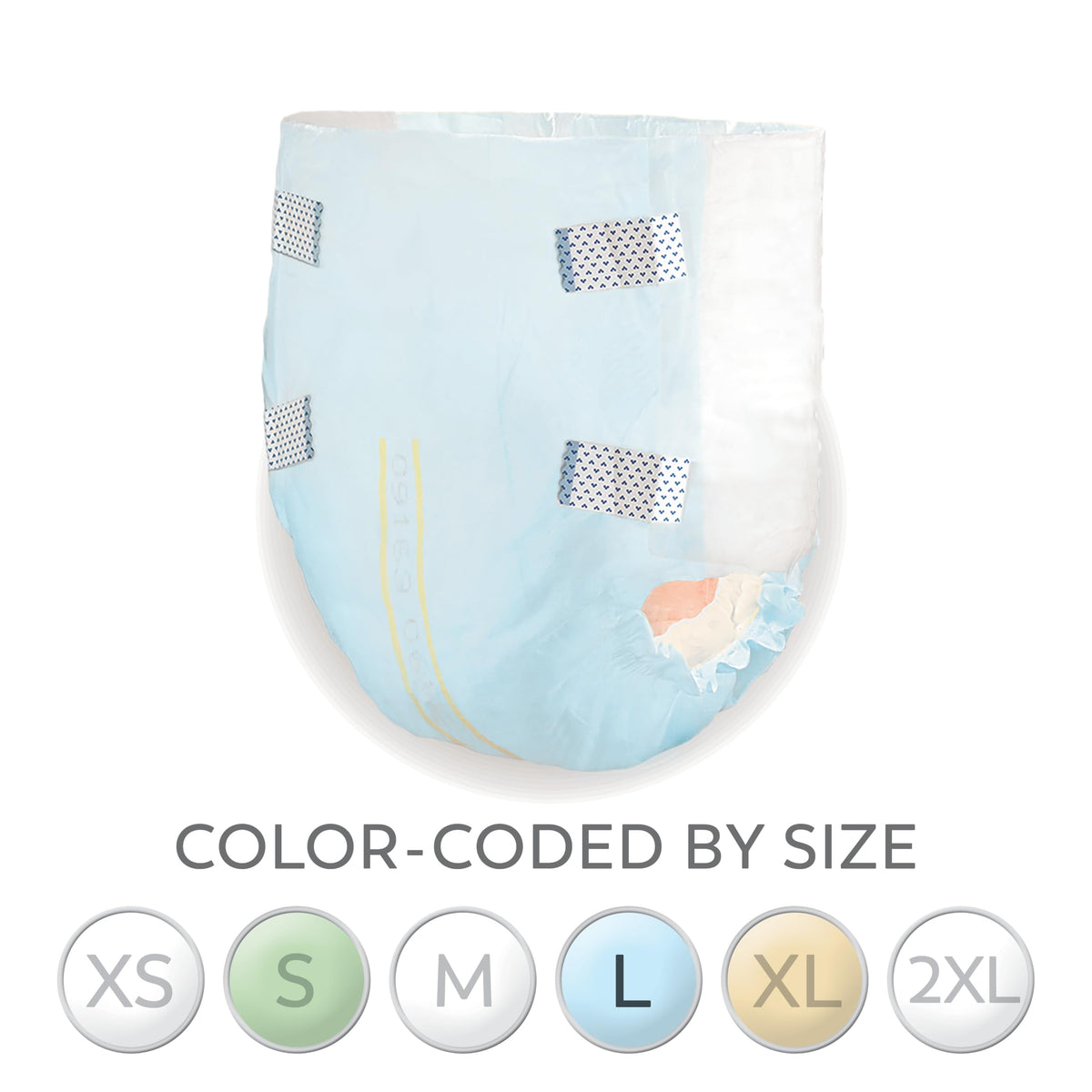 Heavy Adult Diapers with Tabs, Large, 12 Ct G128