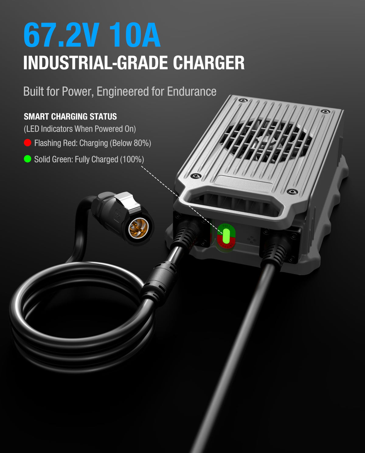 67.2V 10A Fast Charger IP65 Waterproof Z531