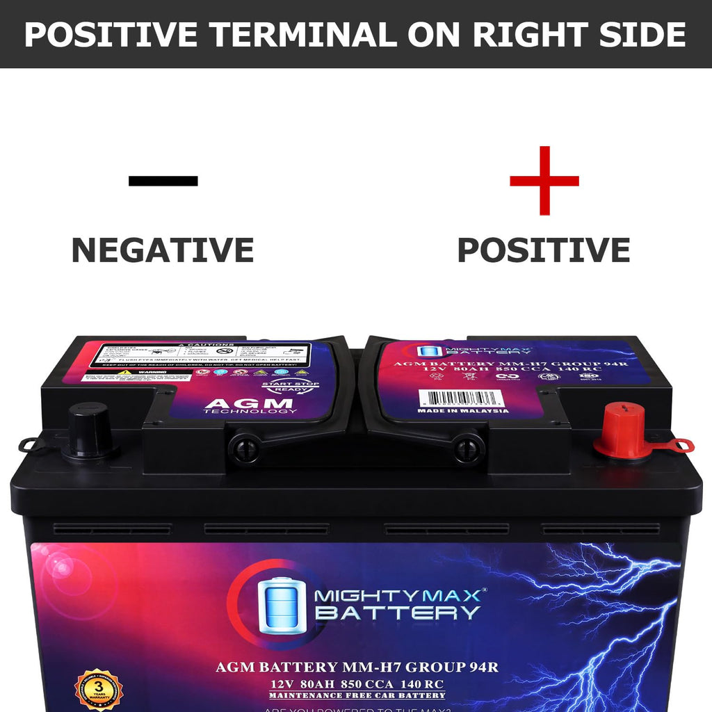 12V 80AH 850 CCA Replacement Battery F990601