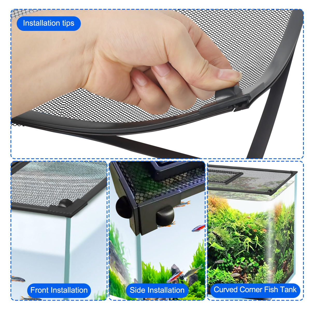 43"x27" Magnetic Aquarium Lid with Feeding Window U16442