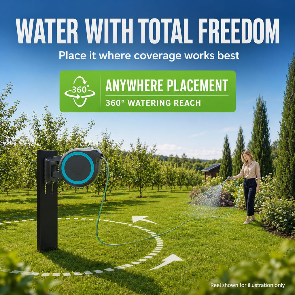Retractable Garden Hose Reel Mounting Post A2991