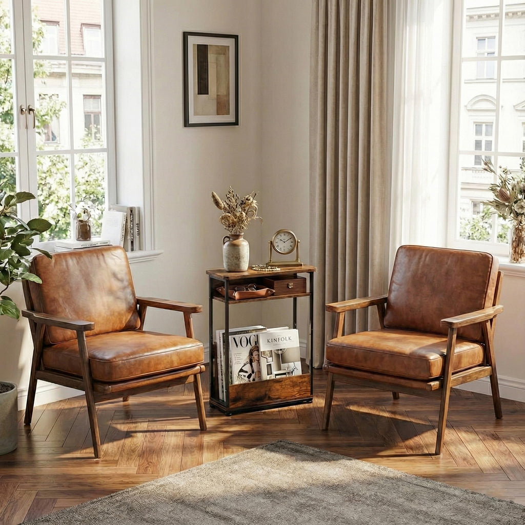 3-Tier Narrow Side Table with Storage Shelf H23582
