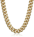 Men's 18K Gold Plated 6mm Cuban Curb Chain Link Necklace F105202