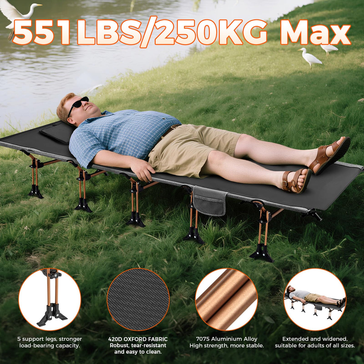 Lightweight Camping Cot N663