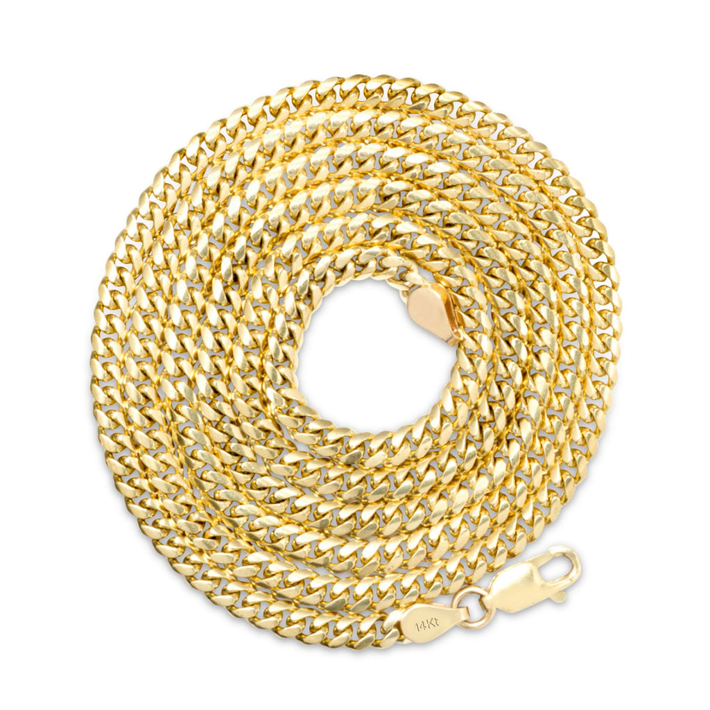 14k Yellow Gold Cuban Link Chain Necklace R281