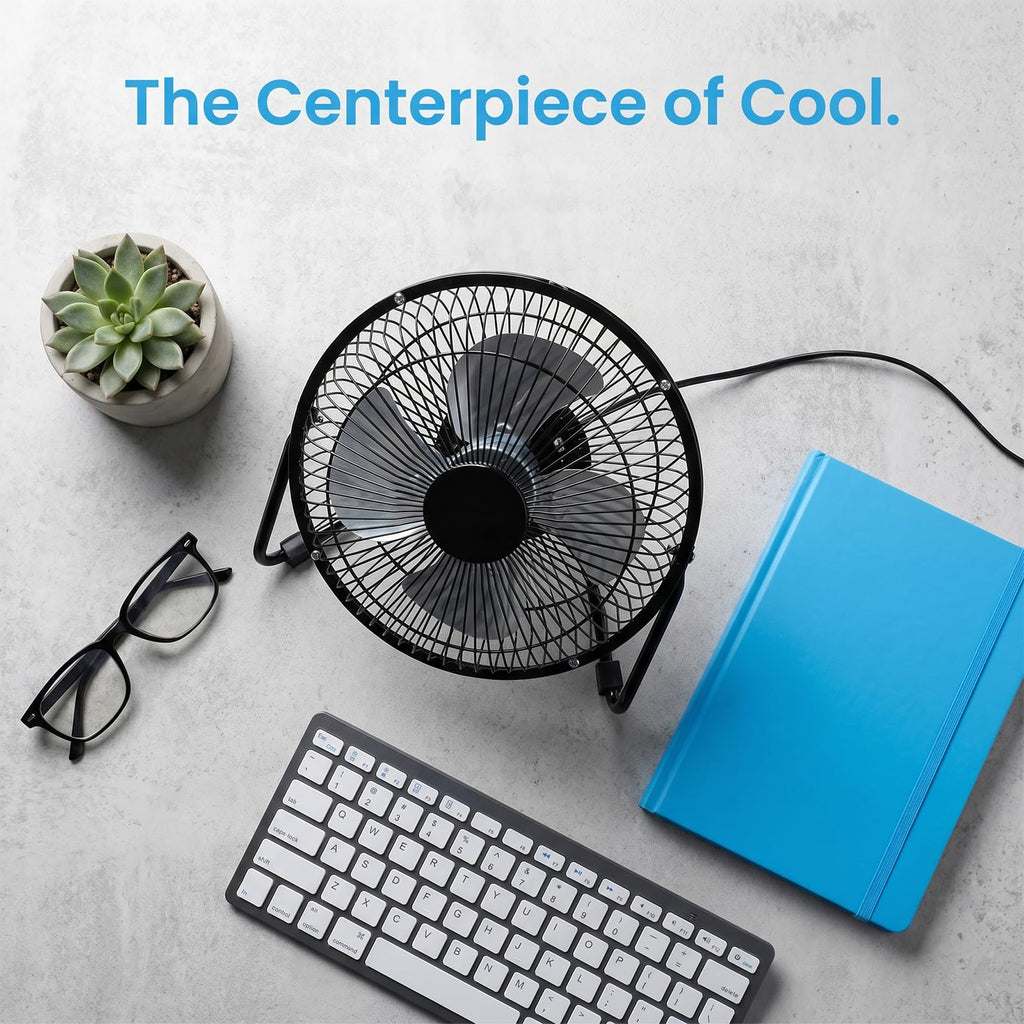 8 Inch 3-Speed High Velocity Metal Floor Fan I603626