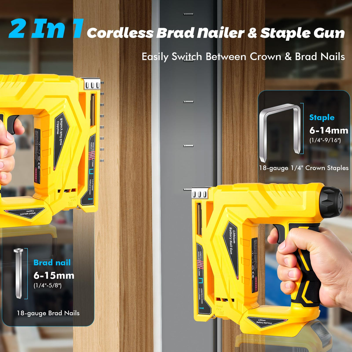 18 Gauge Cordless Brad Nailer and Narrow Crown Stapler M901