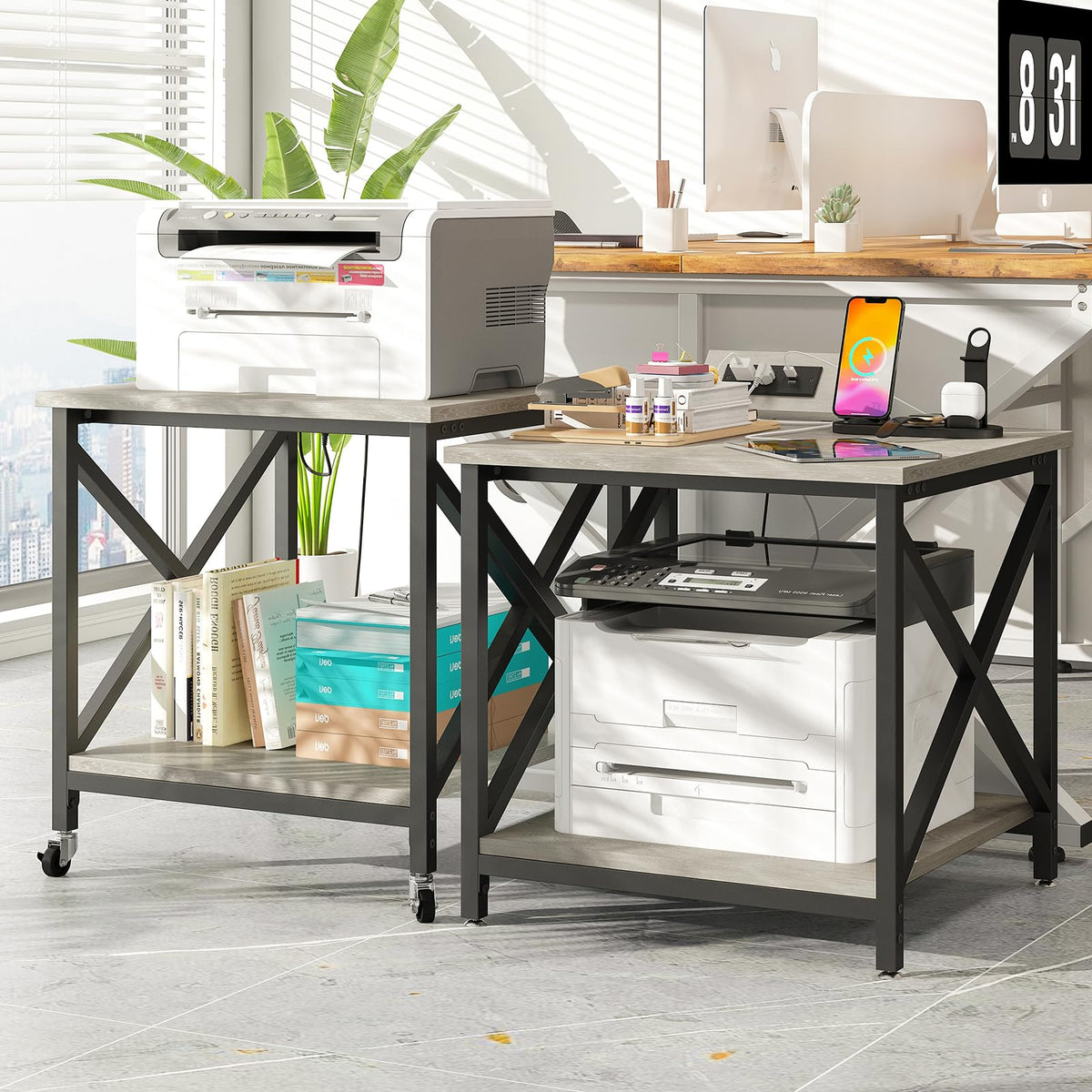 24"x23.6" Printer Stand with Power Outlet C49039