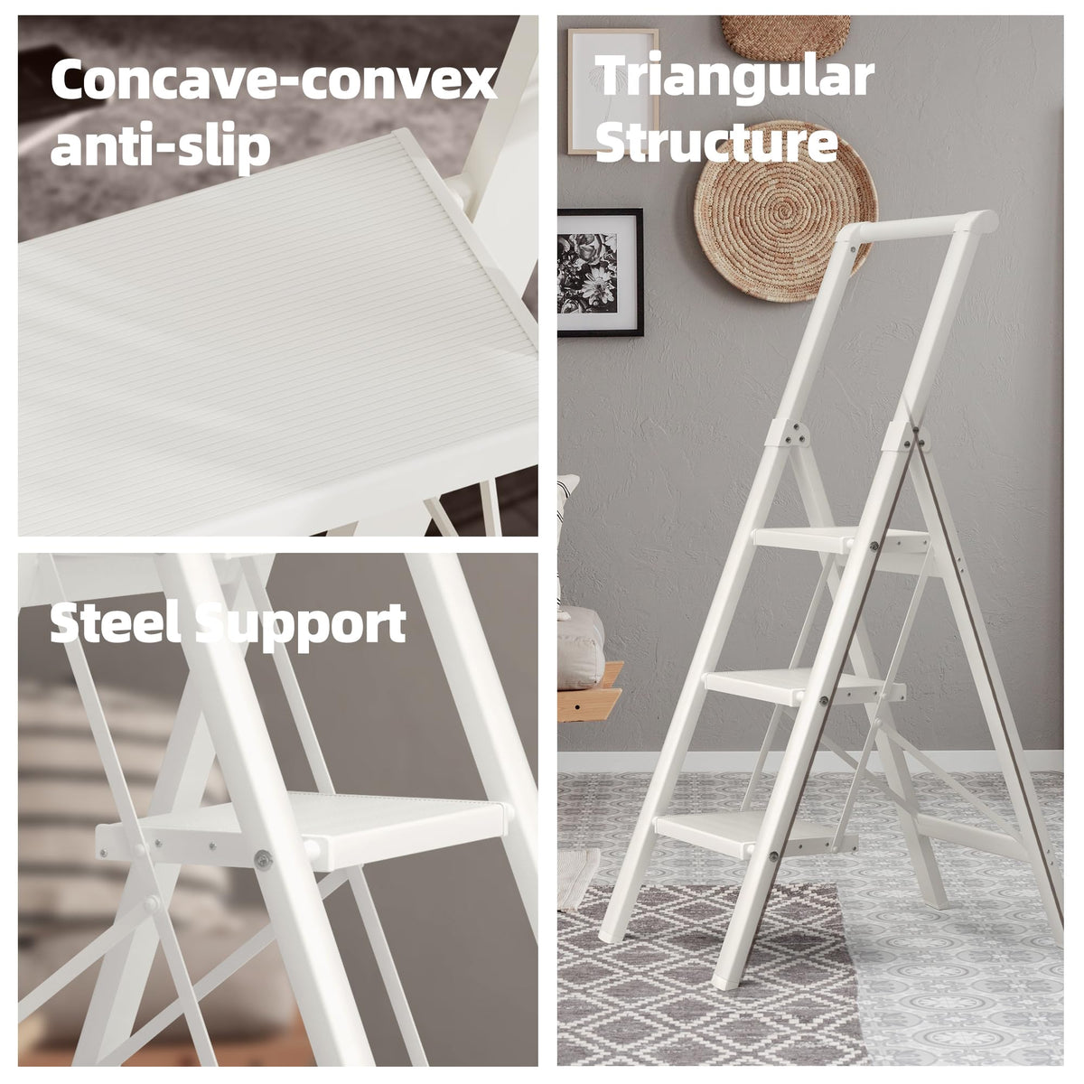 Aluminum 3 Step Ladder D531
