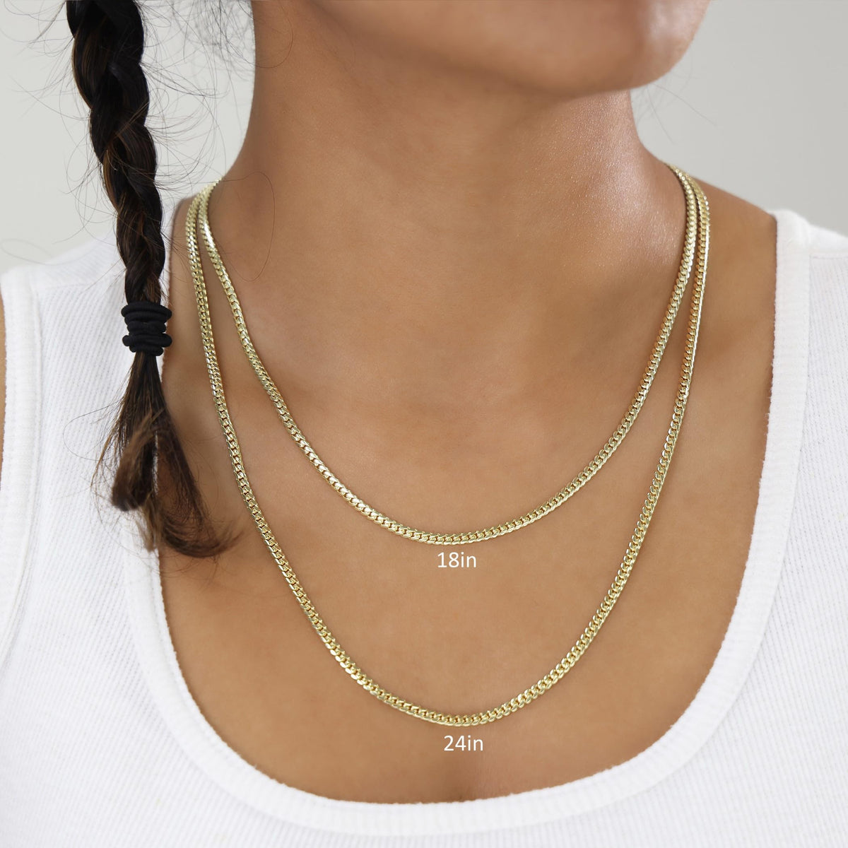 14k Yellow Gold Cuban Link Chain Necklace R281