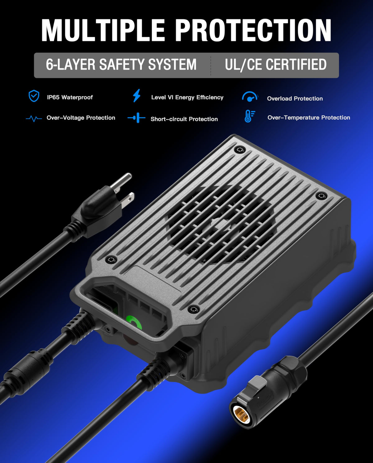 67.2V 10A Fast Charger IP65 Waterproof Z531