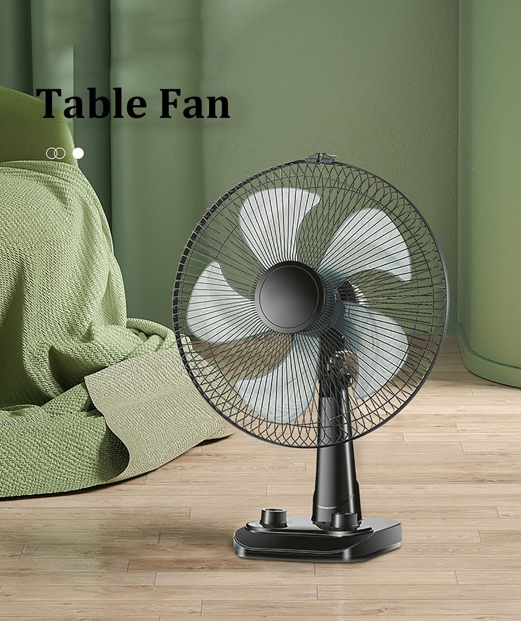 16-Inch 3 Speed 5 Blades Pedestal Fan White J199
