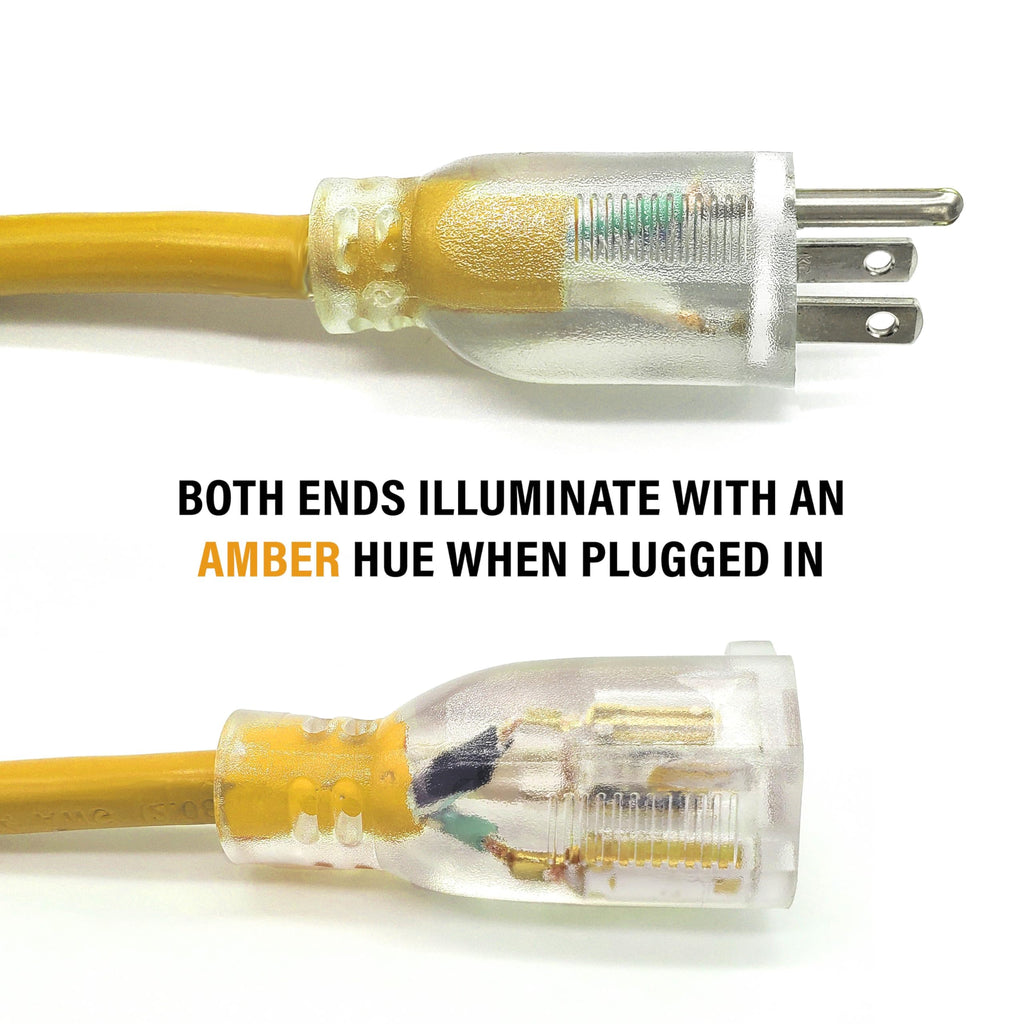 100 ft 12 Gauge Yellow Outdoor Extension Cord T451677
