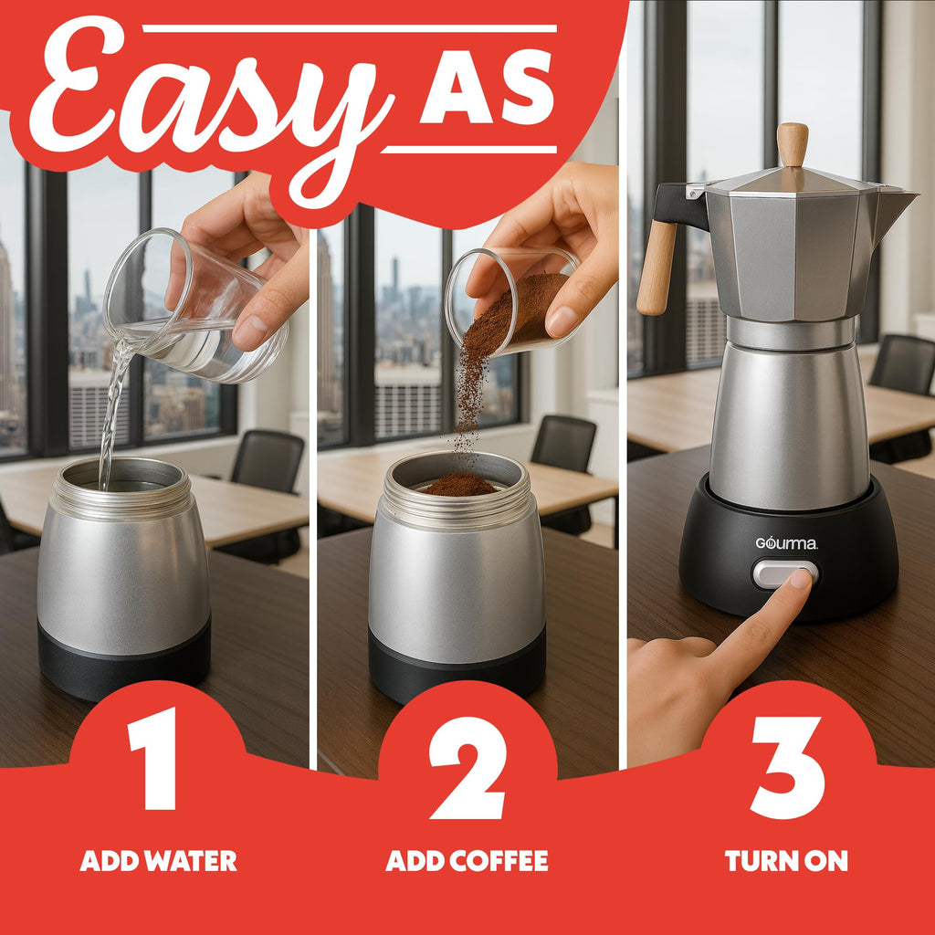 6 Shot Electric Moka Pot Espresso Maker T79108