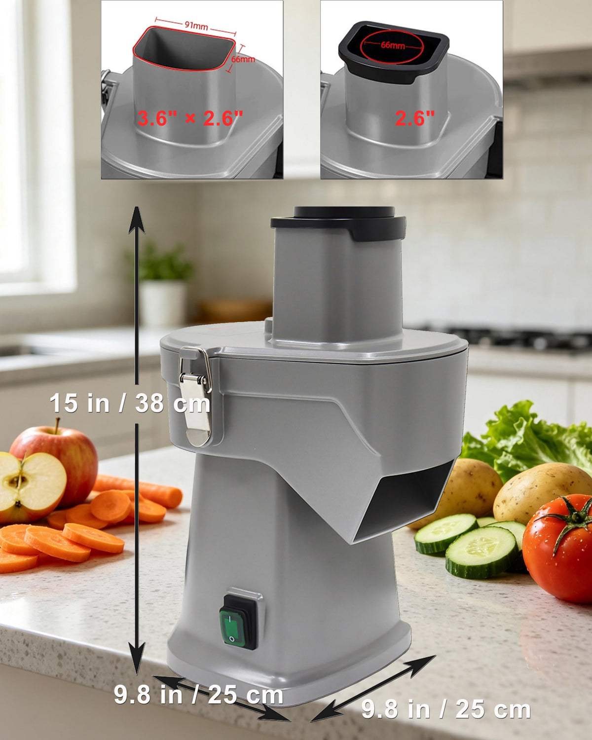 4 in 1 200W Electric Vegetable Chopper Slicer Dicer Shredder D4387