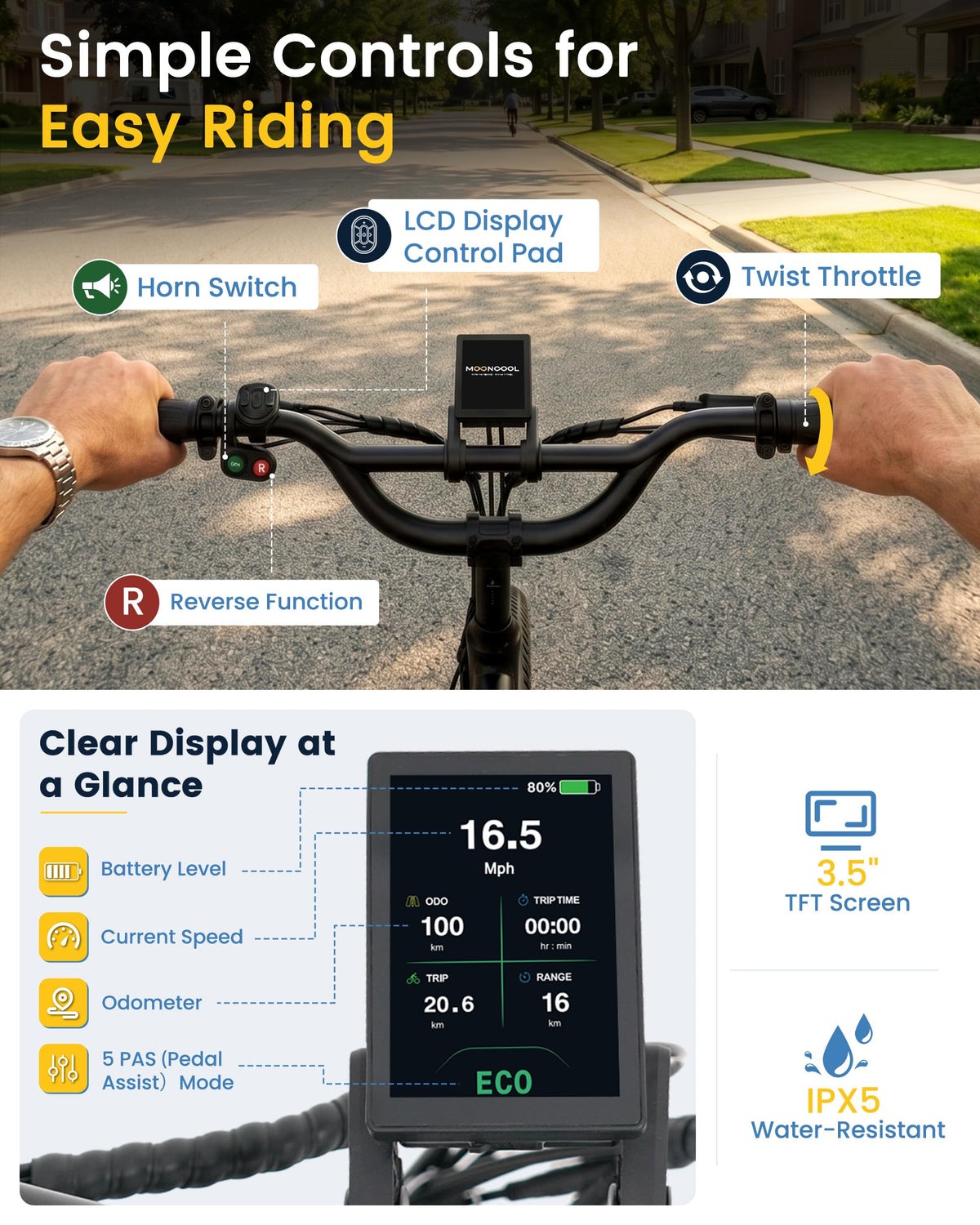 Electric Trike for Adults, 500W 20" Fat Tire Folding Tricycle N47214