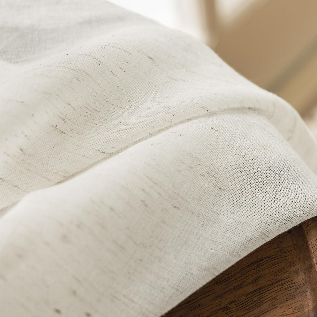 Natural Linen French Door Curtains 25x72 Inch Rod Pocket 2 Panels J6263