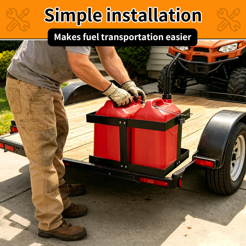 Gas Can Rack with Lock Cable and Rubber Pads S5262