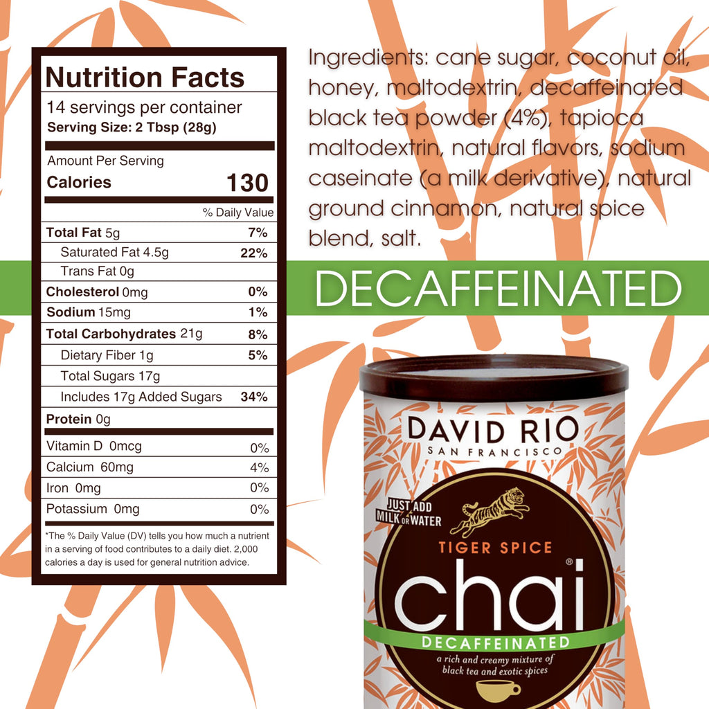 Decaffeinated Chai Tea Latte Mix, 14 Oz W783