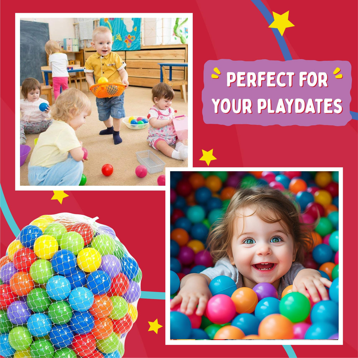 200 Count Plastic Ball Pit Balls G138